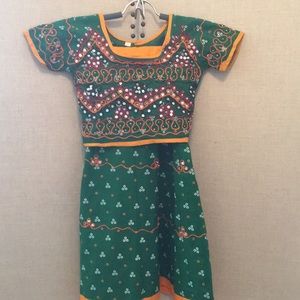 Little Girls 3t Cotton skirt & crop-top blouse